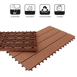 thumbnail of Klickfliese Terrassendiele "Royal" - 30 x 60 cm - Für Innen und Außen geeignet - Witterungsbeständig (Hellbraun)