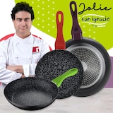 thumbnail of San Ignacio - Batería de cocina Toledo: 3 Ollas con Tapas y Juego de 3 sartenes 20/24/28cm en Acero inox/Aluminio forjado