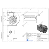 thumbnail of DARE - Ventilatore centrifugo 7/9 per cappe da cucina , 3000 m3/h, Dim: cm 38x32x33H, con griglie di protezione, motore a rotore esterno AC monofase