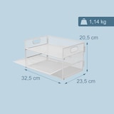 thumbnail of Relaxdays Dokumentenablage, Metall, 3 Fächer, Büro, Home Office, HxBxT: 20,5x32,5x23,5 cm, Schreibtisch Organizer, weiß