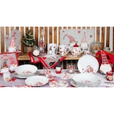 thumbnail of Excelsa set 6 porta t-light Gnomo vetro 7xH8x7 cm rosso e argento