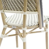 thumbnail of Chaise de terrasse bistrot parisien en aluminium et rotin gris