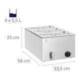 thumbnail of Helloshop26 - Professionele bain-marie/voedselwarmer 600 watt 3 x GN 1/3 aftapkraan 14_0004219