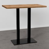 thumbnail of Gastro Stehtisch 140x80 cm | Eiche Rom Natur | Gusseisen Gestell