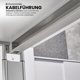 thumbnail of bümö höhenverstellbarer Schreibtisch Z-Serie 80x80 cm in Nussbaum, Gestell in Graphit - PC Tisch klein für's Büro manuell höhenverstellbar,