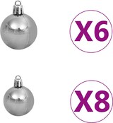 thumbnail of vidaXL Künstlicher Weihnachtsbaum mit Beleuchtung & Kugeln Rosa 120cm