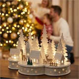 thumbnail of Beleuchtete LED Weihnachtsstadt mit Rentieren Weihnachtsdeko