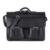 thumbnail of Ruitertassen Lederranzen 42cm XXL Schulranzen Schultasche 3 Fächer 2 Vortaschen Rückengurte Tragegriff Schultergurt schwarz 2258-11