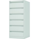 thumbnail of Bisley Eco Karteischrank für DIN A5 abschließbar in lichtgrau Karteikartenschrank Karteikarten 6 Schubladen zweibahnig