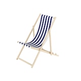 thumbnail of Buche-Liegestuhl, Gartenliege klappbar Strandstuhl Stofffarbe wählbar V-10-110blau-weiß Streifen