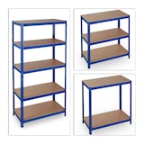 thumbnail of Helloshop26 - Schwerlastregal mit Clip-Aufbewahrung für Keller oder Garage 180 cm blauer Stahl 13_0001058