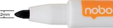 thumbnail of Mini rotulador para pizarra blanca Nobo con borrador en la tapa magnética, paquete de 6, negro (2104184)