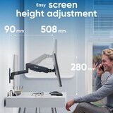 thumbnail of ONKRON Monitorhalterung Wand für 13-34 Zoll, bis 8 kg, höhenverstellbar, VESA 75x75 & 100x100, schwenkbar, neigbar, drehbar, Schwarz G150-B