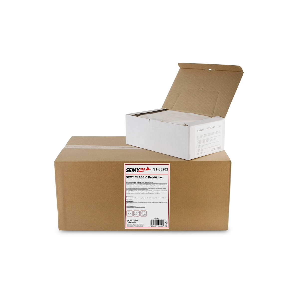 SemyTop Semy Classic Tuch in Spenderbox - 32 x 38cm - 6 x 100 Putztücher