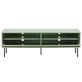 thumbnail of Meuble TV 2 portes en acier et MDF décor mélaminé 150 cm vert sauge