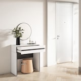 thumbnail of Consoletafel, haltafel, Smalle entreetafel met lade, 70x35x75cm, Voor hal en entree, Bijzettafel, Moderne stijl, Wit - 479_1