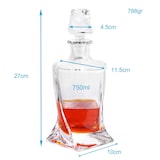thumbnail of Intirilife edle Whiskey Karaffe - Füllmenge 750 ml - Decanter für Rum, Vodka, Scotch und vieles mehr