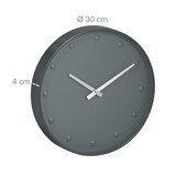 thumbnail of Relaxdays Wanduhr, moderne Uhr, Stunden- & Minutenzeiger, Ø 30 cm, Wohnzimmer Küche, Büro, analoge Zimmeruhr, grau