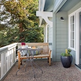 thumbnail of Relaxdays Gartentisch Rattan-Optik, quadratisch, HBT: 75x61x61cm, Balkontisch, Kunststoff & Metall, Outdoor Tisch, grau