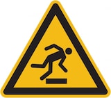 thumbnail of Warnschild, Warnung vor Hindernissen am Boden W007 - ASR A1.3 (DIN EN ISO 7010) - 200x0.45 mm Aluminium geprägt