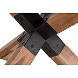 thumbnail of Mesa de comedor redonda 150cm diámetro de madera de acacia y patas de metal