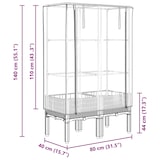 thumbnail of Helloshop26 - Hochbeet/Pflanzkasten mit Abdeckung in Rattanoptik 80 x 40 x 140 cm Braun 02_0038794