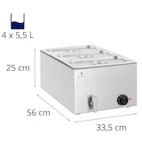 thumbnail of Royal Catering - Bain Marie - 600 W - 3 GN 1/3 - Aftapkraan