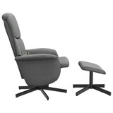 thumbnail of vidaXL Massagesessel mit Fußhocker Dunkelgrau Stoff