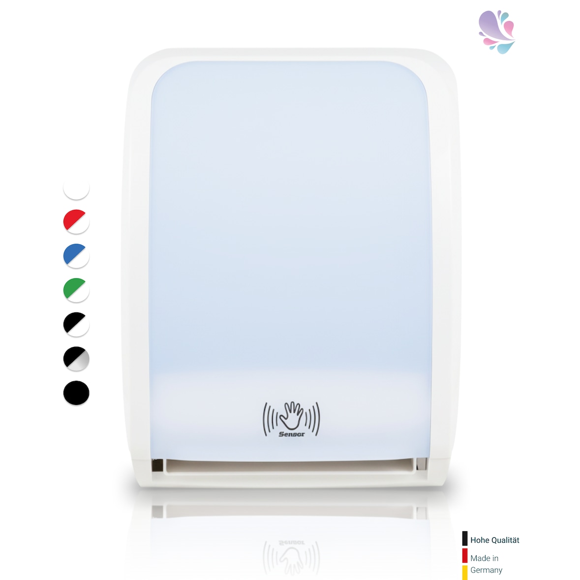 Handtuchspender SENSOR, berührungslos, Blattlängenregulator & weitere Innovationen, Blanc Cosmos