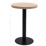thumbnail of Hellbrauner Bistrotisch 50 cm MDF Nova Premium Modell