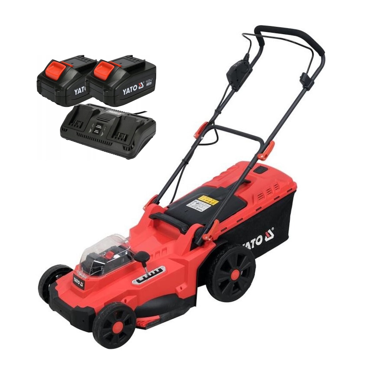 Tondeuse à gazon sans fil 36 V 43 cm (2 batteries 4 Ah + chargeur)