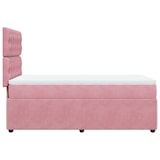 thumbnail of vidaXL Boxspringbett mit Matratze Rosa 90x200 cm Samt