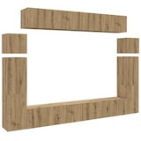 thumbnail of vidaXL 8-tlg. TV-Schrank-Set Wandmontage Artisan-Eiche Holzwerkstoff