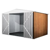 thumbnail of Capanno rimessa attrezzi per esterno casetta giardino box in lamiera 360x175cm x h 212cm - 110 kg - 6,30 mq LEGNO