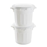 thumbnail of GILAC Couvercle plat pour conteneur rond HACCP 75 L et baquet 50 L - 75 L - Blanc G616421