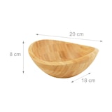 thumbnail of Relaxdays Salatschüssel, Bambus, oval, HxBxT: 8 x 20 x 18 cm, Servierschüssel für Salat, Snacks, Obstschale, natur