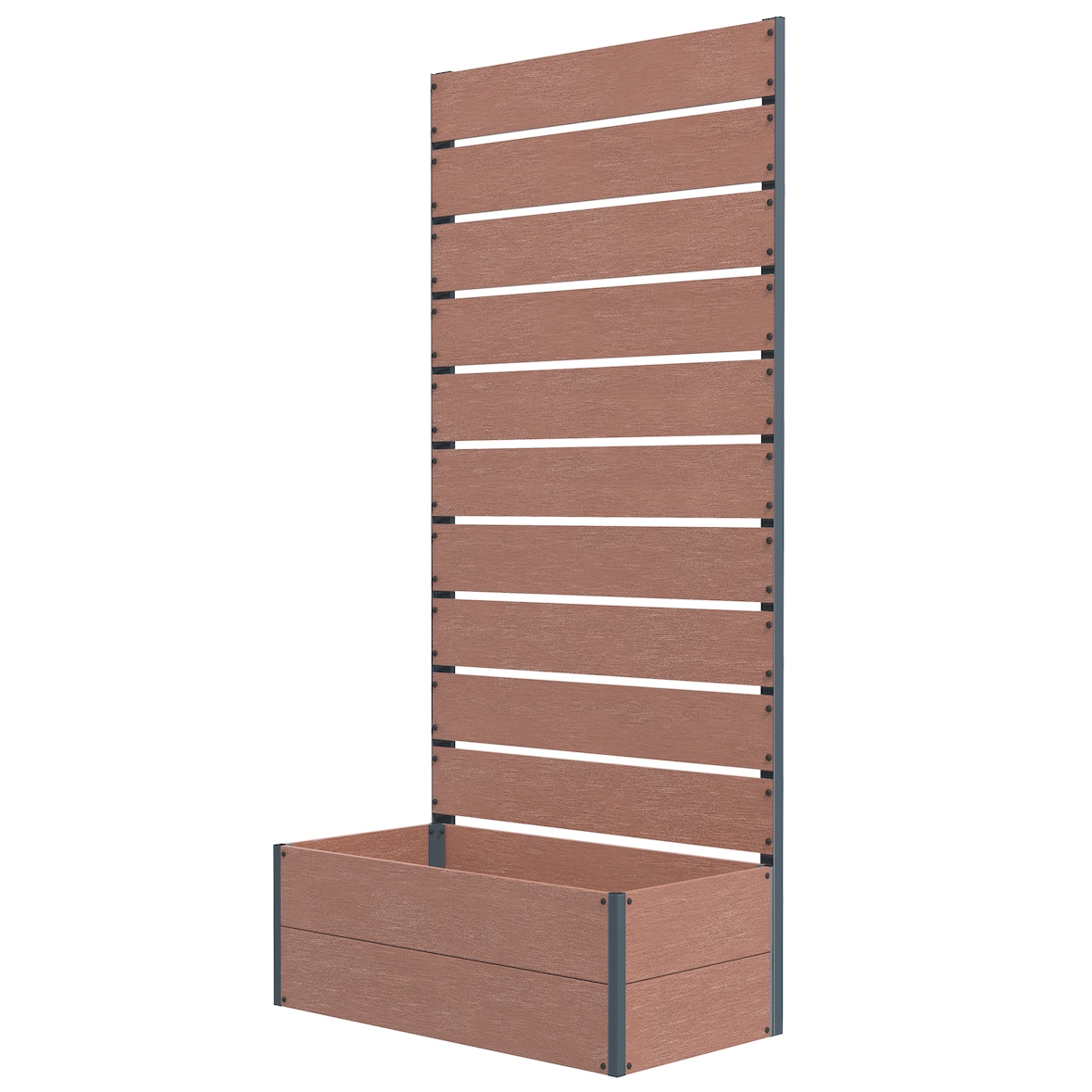 Outsunny Fioriera con Spalliera a Doghe per Rampicanti 72x38x150cm