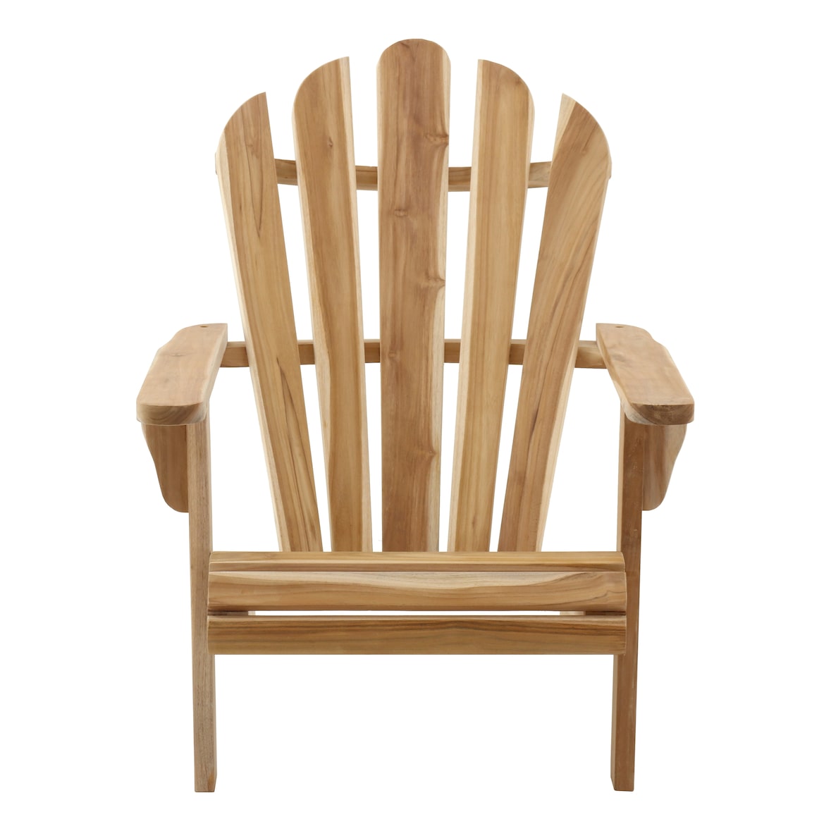 Möbilia Chaise de jardin en teck | avec accoudoirs | L 57 x P 73 x H 104 cm | Naturel