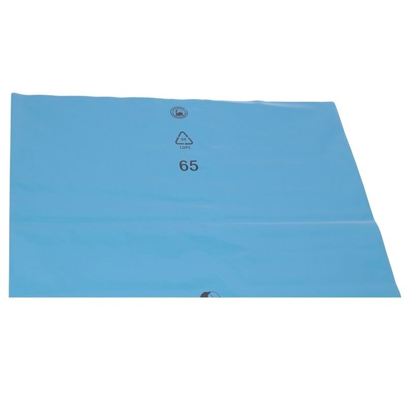 200x Premium-Abfallsäcke 575x1000x0,1 mm 70 l lose blau