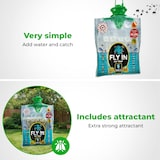 thumbnail of LastShield Vliegenval XL met lokmiddel - 2 stuks - Vangt 40.000 vliegen - Vliegenzak - Vliegenvanger - Ecologisch en gifvrij
