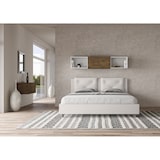 thumbnail of Letto contenitore imbottito 200x200  similpelle bianco Appia