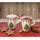 thumbnail of 8tlg Kaffee-Set Maestro Natale Weihnachten für 4 Personen aus Keramik - 4x 32/12 & 4x 965/21