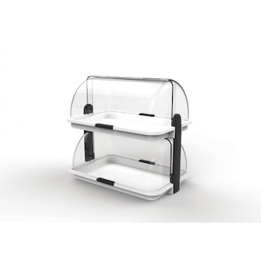 Biesse Buffet Vitrine doppelt mittel , plastik, weiß, 38x26x35.6