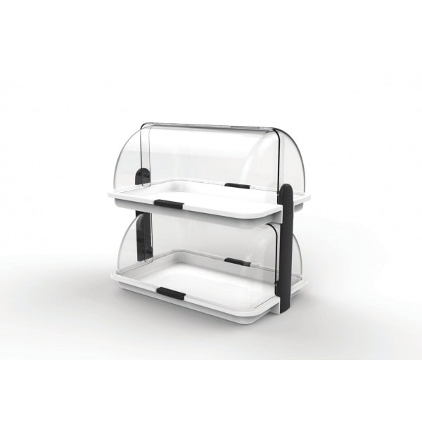 Biesse Buffet Vitrine doppelt mittel , plastik, weiß, 38x26x35.6