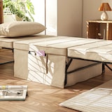 thumbnail of HOMCOM sofá cama de 1 plaza 4 en 1, sillón cama tapizado en lino, con respaldo ajustable de 5 niveles, almohada acolchada, 75x80x74 cm, crema