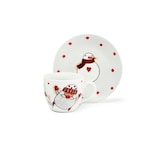 thumbnail of Excelsa set 6 tazze caffè con piattini Snowman porcellana 9 cl multicolore