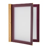 thumbnail of Securit® Doos met 20 Menumappen A4 "Wood" - Bordeaux - Hout met teakafwerking - 4 zijden