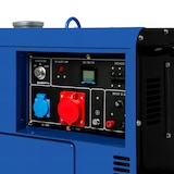 thumbnail of Generatore diesel EBERTH 5000W, 10 CV, trifase, E-start, 400V/230V/12V, AVR, con telaio, maniglie e ruote