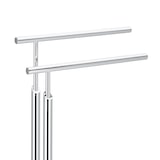 thumbnail of Relaxdays Handtuchhalter stehend PAGNONI, Handtuchständer 2-armig, HBT 78 x 46 x 20 cm, Standhandtuchhalter Chrom, silber