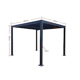 thumbnail of Pavillon Lamellendach Gartenzelt Gartendach Dubai II 3x3m Aluminium